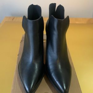 Vince Camuto  black leather boots worn once for photo purposes